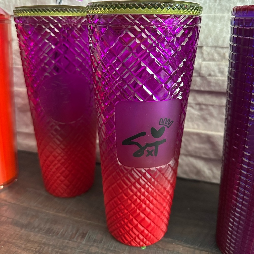 She x This Starbucks tumblers